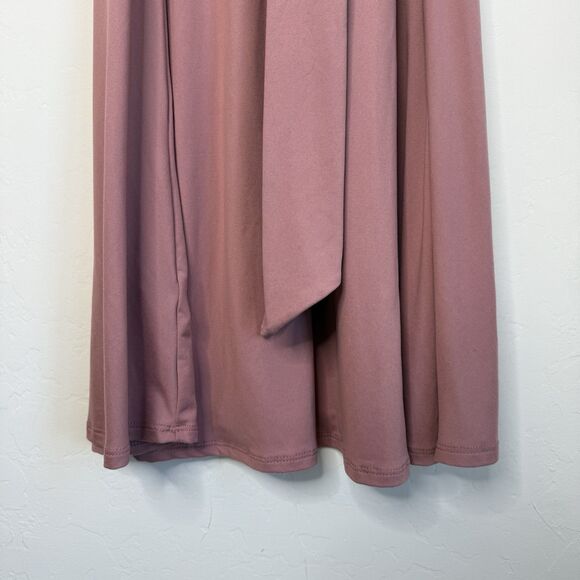 Mother Bee NWT Medium Dusty Pink Mauve Maternity Knee Length Jersey Knit Dress - Picture 8 of 14